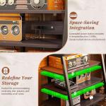 Armocity 5-Tier AV Media Stand with LED Lights