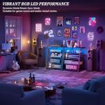 Armocity 5-Tier AV Media Stand with LED Lights