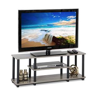 Furinno No-Tools TV Stand, French Oak Grey/Black