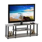 Furinno No-Tools TV Stand, French Oak Grey/Black