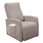 4-Pack Jacquard Recliner Chair Covers, Khaki