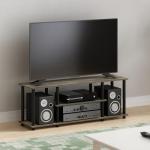Furinno No-Tools TV Stand, French Oak Grey/Black