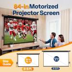 VIVOHOME 84" Electric Motorized Projector Screen