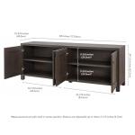 Henn&Hart Rectangular TV Stand for 80" TVs