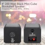 Pyle Compact 100W Mini Cube Bookshelf Speakers