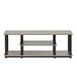 Furinno No-Tools TV Stand, French Oak Grey/Black