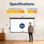 VIVOHOME 84" Electric Motorized Projector Screen