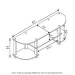 Furinno Turn-S-Tube Wide TV Stand, Black/Grey