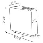 Coaster Home Furnishings - Toohey - Faux Leather & Wood - Wedge Console with 2 Cupholders, Removable Inserts, and Storage - Living Room - Black - 600182