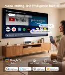 Ultra HD Google TV Projector 4K , HDR10+ 2200 ANSI High-Bright Home Theater Projector - ToF CMOS AutoFocus, WiFi6 Bluetooth, 30W Speaker Dolby Audio,DTS NFC HDMI eARC USB for Outdoor Movie Night