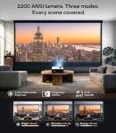 Ultra HD Google TV Projector 4K , HDR10+ 2200 ANSI High-Bright Home Theater Projector - ToF CMOS AutoFocus, WiFi6 Bluetooth, 30W Speaker Dolby Audio,DTS NFC HDMI eARC USB for Outdoor Movie Night