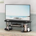 Furinno Turn-S-Tube Wide TV Stand, Black/Grey