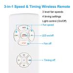LPHUMEX Universal Ceiling Fan Remote Control Kit, 3-in-1 AC Motor Ceiling Fan Light Timing & Speed Remote, for Hunter/Harbor Breeze/Westinghouse/Honeywell/Other Ceiling Fan lamp