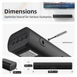 Sound Bars for TV 16-inch, Cinematic TV Sound Bar with Impactful Bass, Bluetooth Soundbar for TV with Remote Control, Wall Mountable TV Speakers Sound Bar Work with Traditional or Smart TV