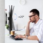 Suptek TV Wall Mount Swivel Tilt Rotation Full Motion Adjustable Articulating for Most 15-32 inch LED, LCD Monitor Wall Mount VESA 75,100 (MA2720)