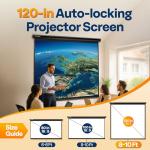 VIVOHOME 120 Inch HD 4K Projector Screen