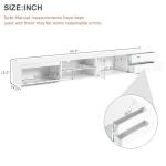 Modern LED TV Stand with Faux Marble Top