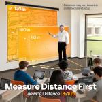 VIVOHOME 120 Inch HD 4K Projector Screen