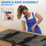 Adjustable TV Stand with Cable Management for 37-86" TVs