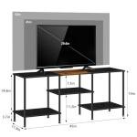 Luplom 50-Inch Black TV Stand with Storage