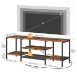 HOOBRO TV Stand with Power Outlets, Rustic Brown