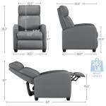 Yaheetech Overstuffed PU Leather Recliner Chair