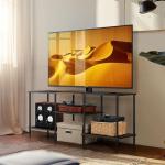 Luplom 50-Inch Black TV Stand with Storage