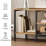 HOOBRO TV Stand with Power Outlets, Rustic Brown