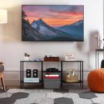 Luplom 50-Inch Black TV Stand with Storage