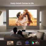 4K WiFi Bluetooth Projector with Smart Apps