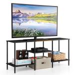 Luplom 50-Inch Black TV Stand with Storage