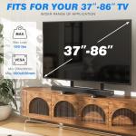 Adjustable TV Stand with Cable Management for 37-86" TVs