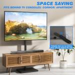 Adjustable Swivel Floor TV Stand with Power Outlet