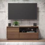 Linon Beka Walnut Mid-Century Media Console