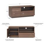 Linon Beka Walnut Mid-Century Media Console