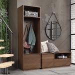 Linon Beka Walnut Mid-Century Media Console