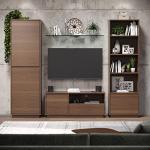 Linon Beka Walnut Mid-Century Media Console