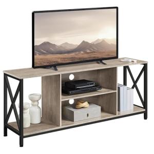 Yaheetech Gray TV Stand for 65-Inch TVs