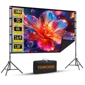 TOWOND 120-inch Portable Outdoor Projector Screen