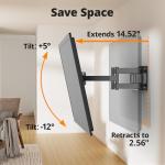 Full Motion TV Wall Mount for 32-70 inch TVs