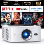 HAPPRUN 1500 Lumens Smart Outdoor Projector