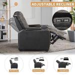 Power Recliner Chair with USB, LED Lights, Cup Holders