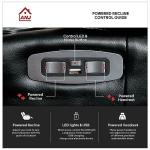 Power Recliner Chair with USB, LED Lights, Cup Holders