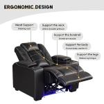 Power Recliner Chair with USB, LED Lights, Cup Holders
