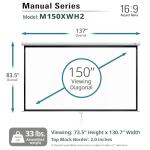 150-Inch Manual Projector Screen with Auto Lock
