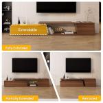 Walnut Extendable TV Stand with 3 Drawers