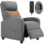 Sweetcrispy Adjustable Massage Recliner Chair, Cool Gray