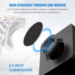 BESTISAN 6.5'' Powered Side Firing Subwoofer