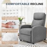 Sweetcrispy Adjustable Massage Recliner Chair, Cool Gray