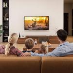 Walnut Extendable TV Stand with 3 Drawers